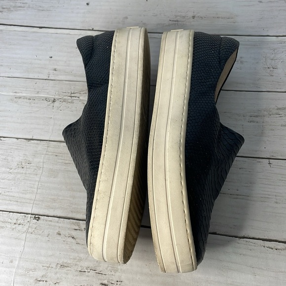 J Slides Black Reptile Platform Slip On Sneaker Loafer - Picture 6 of 12